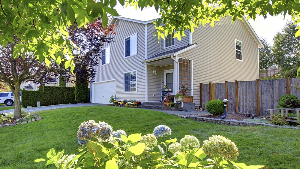 Exterior of a house seen while performing home inspection services 